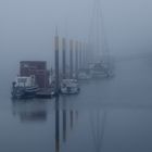 Überseestadt bei Nebel