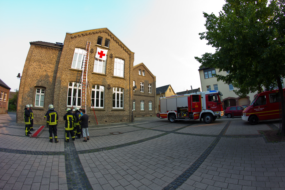 Übung der Feuerwehr