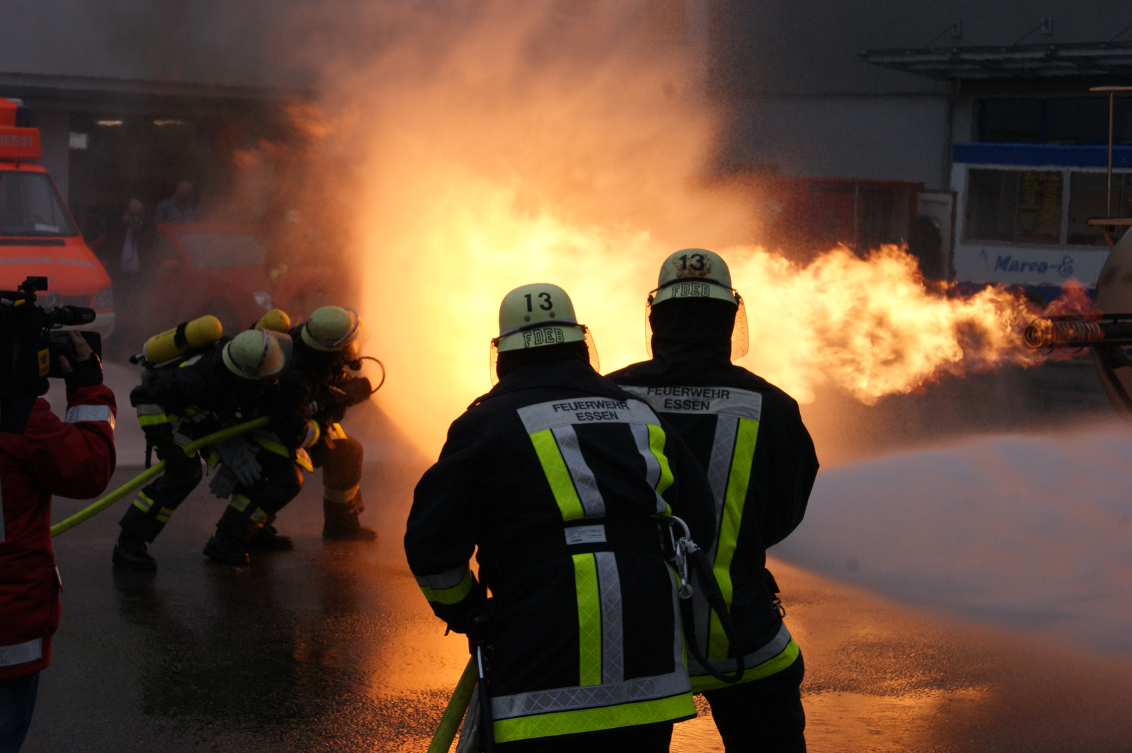 Übung der Feuerwehr Essen