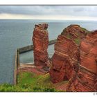 Uferansicht von Helgoland mit der " Langen Anna".