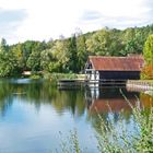 Ufer.Bootshaus.Wasser.Ente.