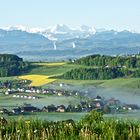 Uffikon LU, mit Eiger, Mönch, Jungfrau