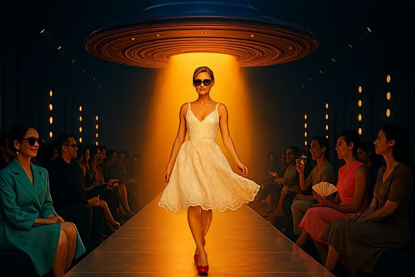 Ufolicht & Catwalk – Eleganz im Strahlenfeld