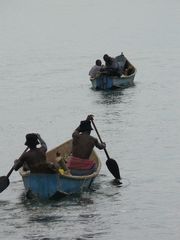 Uganda - Boote am Lake George