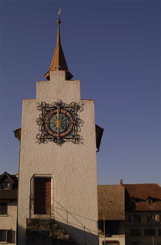 Uhr Turm im Jura (CH)