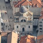 Uhrturm + Kirche des Heiligen Blasius (Crkva sv. Vlaho) in Dubrovnik