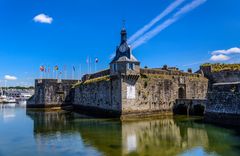 Uhrturm, Ville Close, Concarneau, Bretagne, France