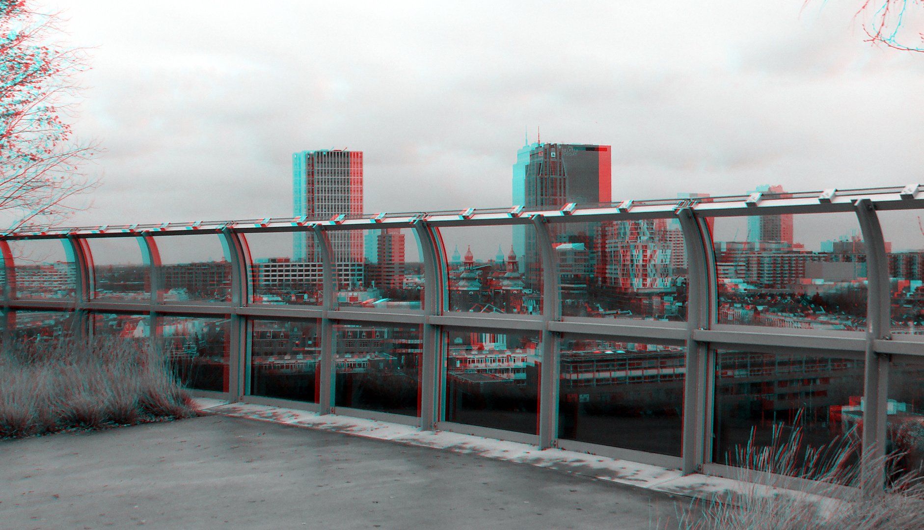 Uitzicht Depot Boijmans Rotterdam 3D B&W