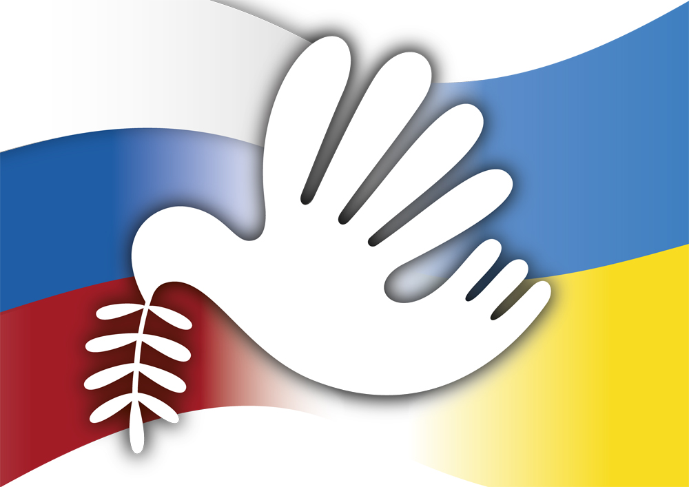 Ukrainisch-Russische Friedensflagge