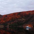 Ullapool-Fischerboot bei Sonnenuntergang