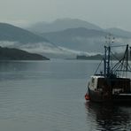 Ullapool harbour on a "nice" morning in autumn