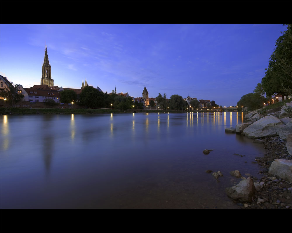 Ulm an der Donau am Abend