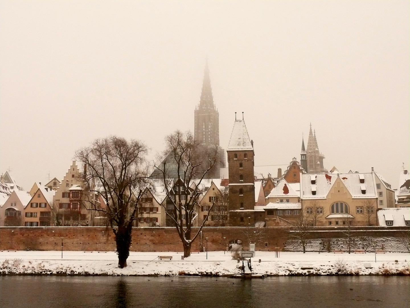 Ulm an einem trüben Januartag