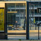 Ulm - SWU - Haltestelle Theater - "Blaue Stunde" / Licht Kontrast & Farbe