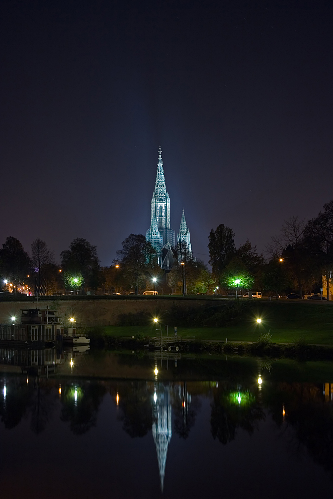 Ulmer Münster in der Nacht