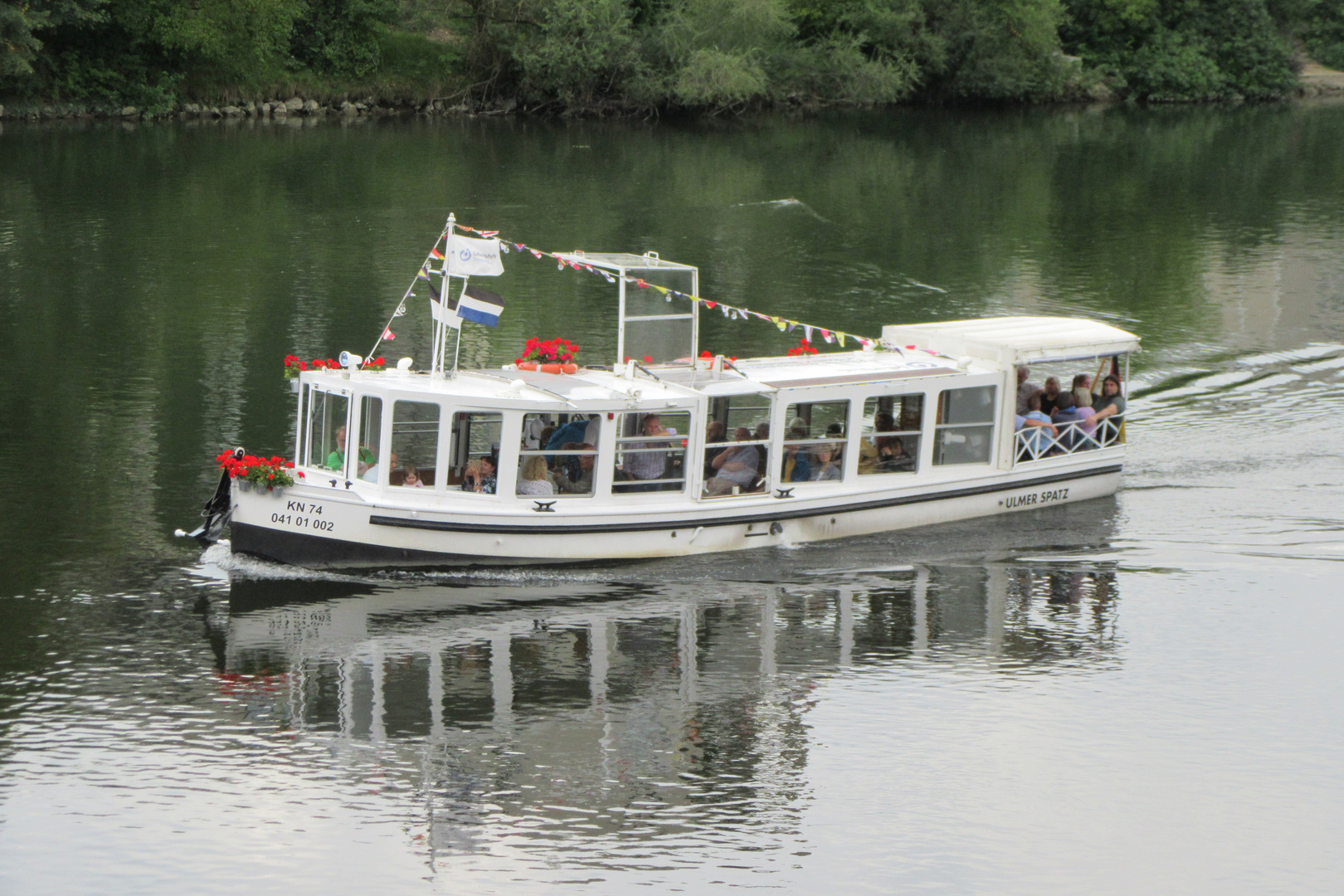 Ulmer Spatz auf der Donau