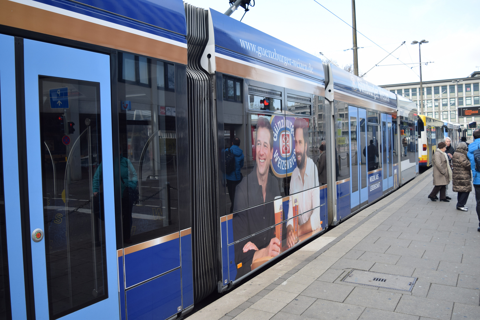 Ulmer Straßenbahn Werbung