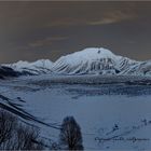 Ultime luci sul Pian Grande a Castelluccio