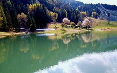 ultime neige au bord du lac