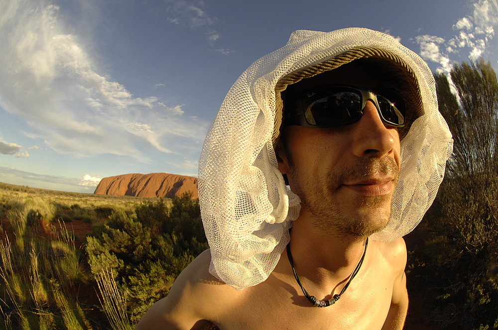 Uluru as background