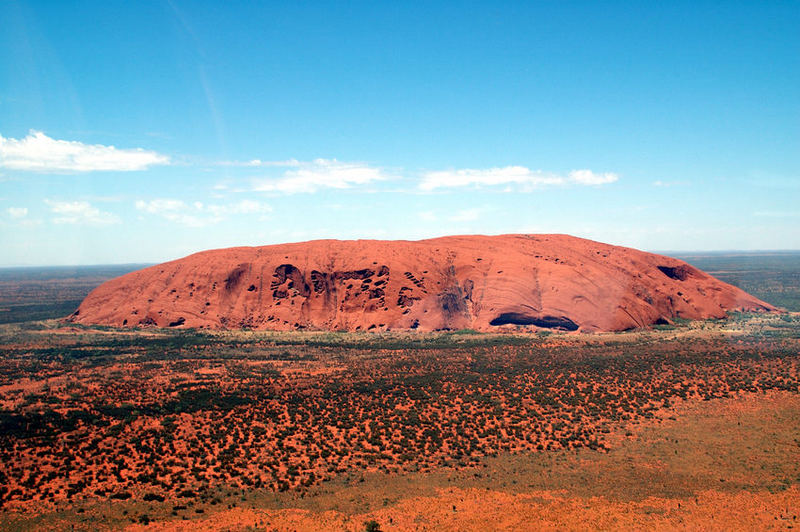 Uluru aus der Luft