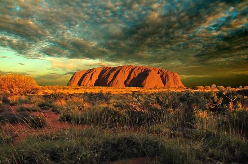 Uluru bei Sonnenuntergang