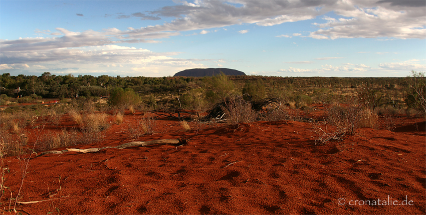 Uluru in der Ferne