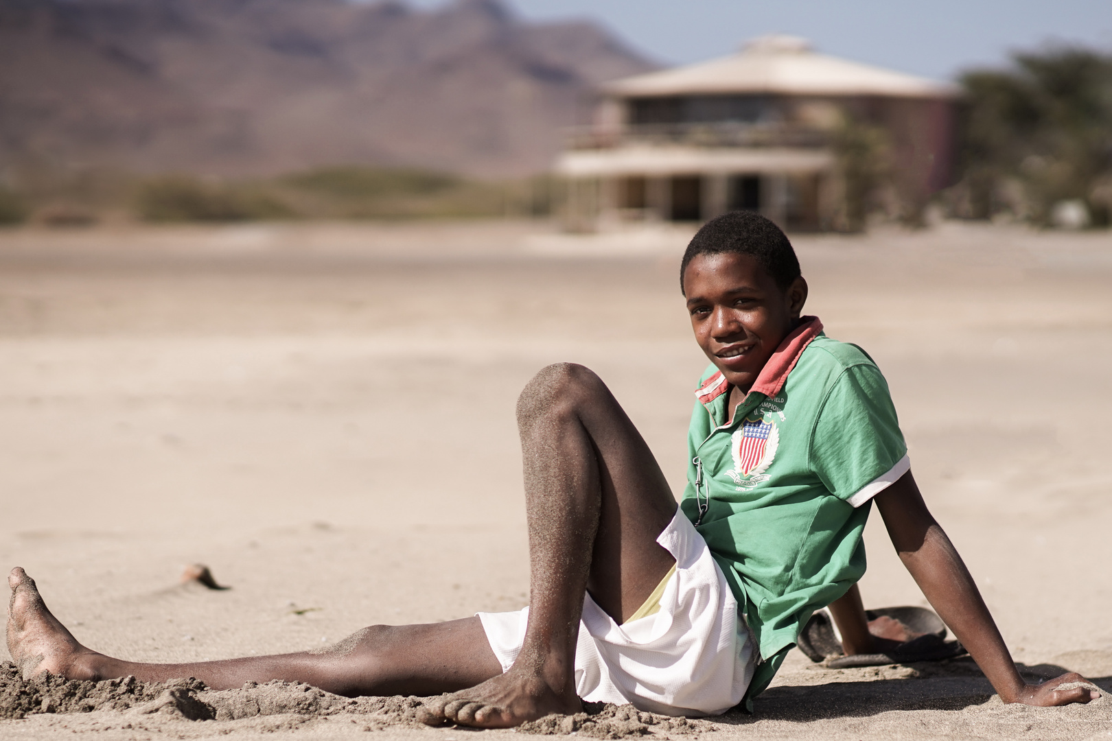 Um menino no Cabo Verde.