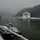 Um Neujahr die Pfalzgrafenburg in Kaub ...