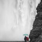 Umbrella against Waterfall