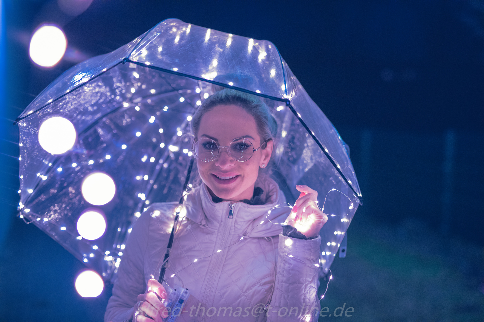 Umbrella by night