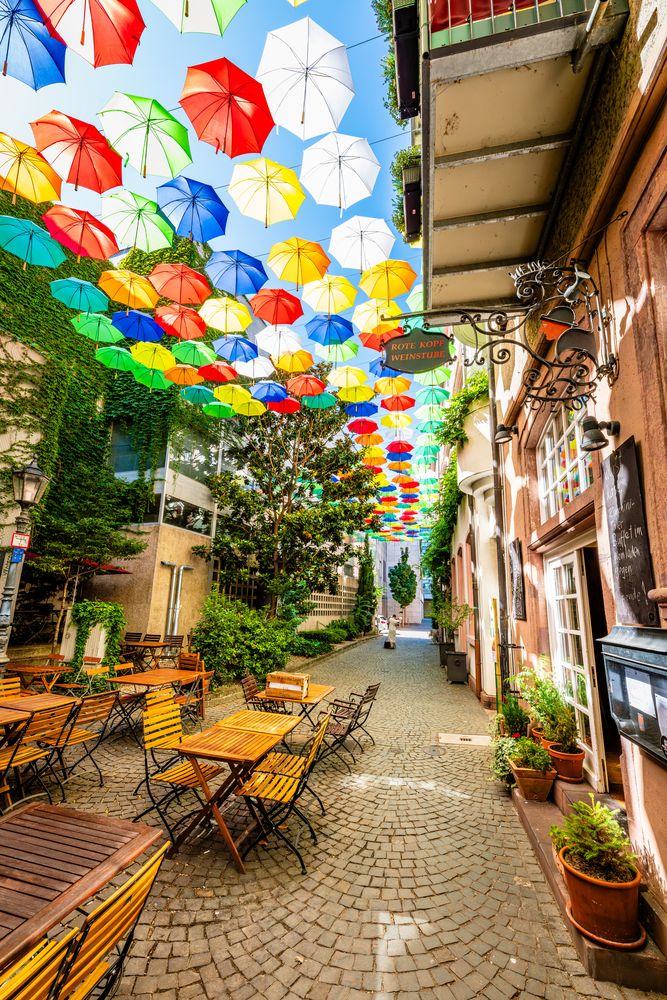 "Umbrella Sky" in Mainz 07 Foto & Bild rhein, bunt, altstadt Bilder