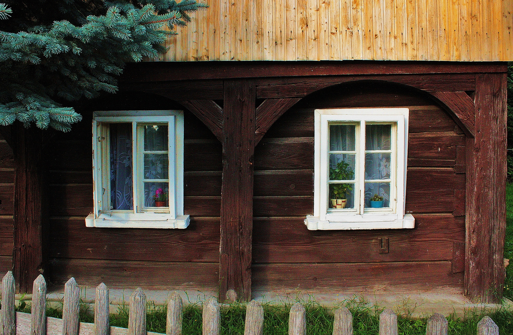 Umgebindehaus Detail in Obercunnersdorf