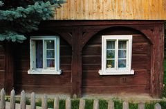 Umgebindehaus Detail in Obercunnersdorf