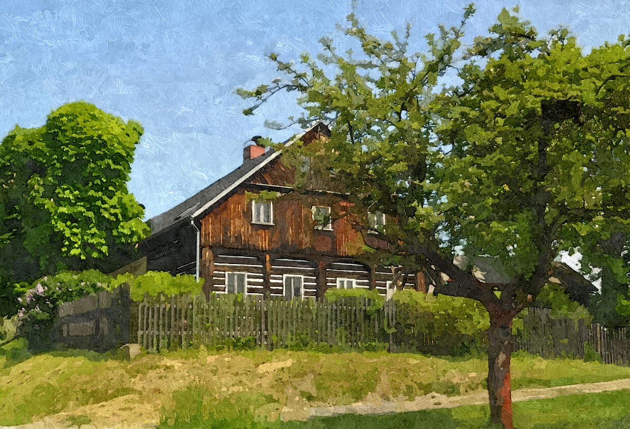 Umgebindehaus in Nordböhmen