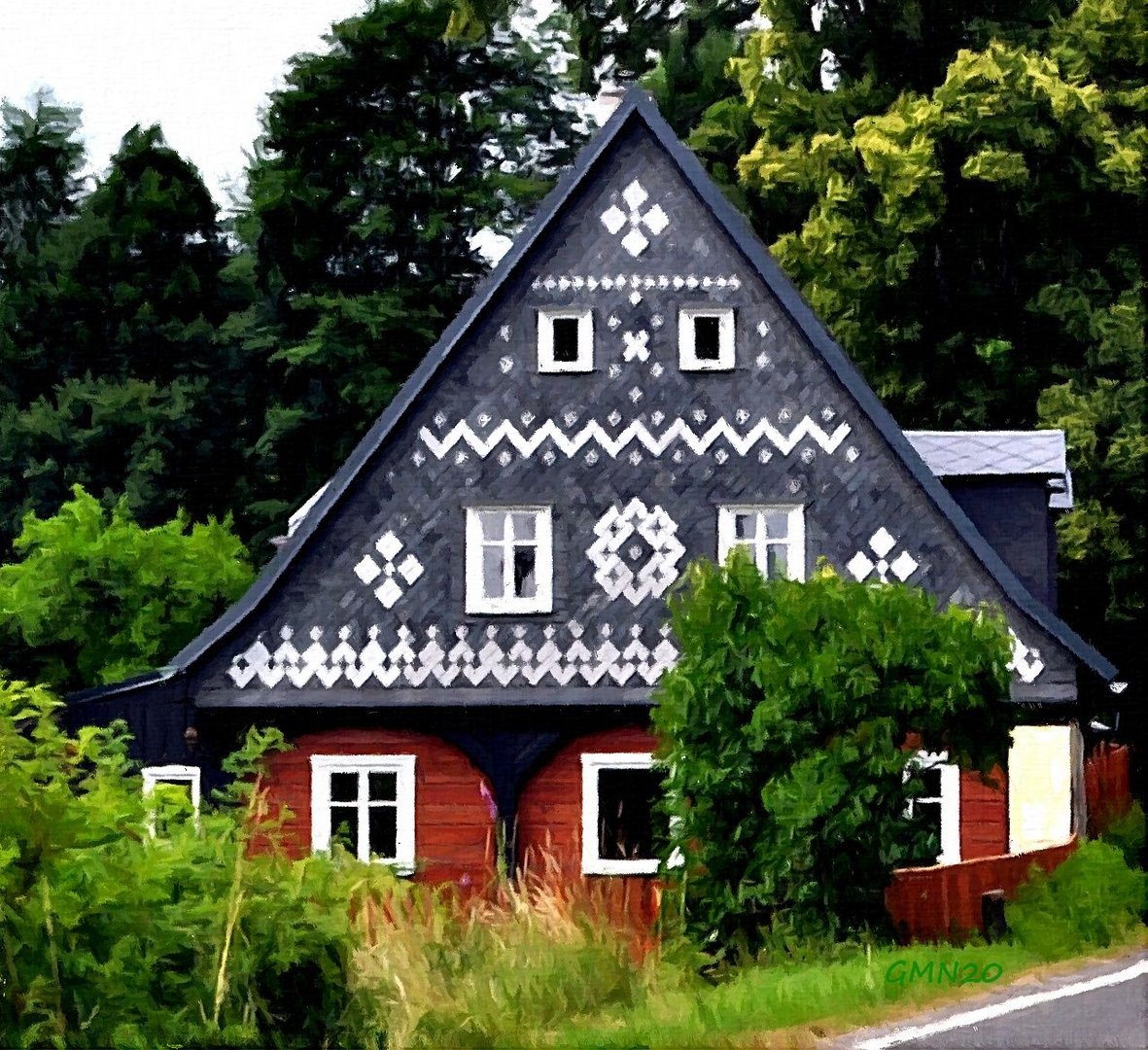 Umgebindehaus in Nordböhmen