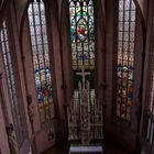 Umgekehrte Perspektive: Blick im hochgotischen Chor der Neustadtkirche in Warburg nach unten