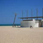 Umkleide am Strand von Valencia