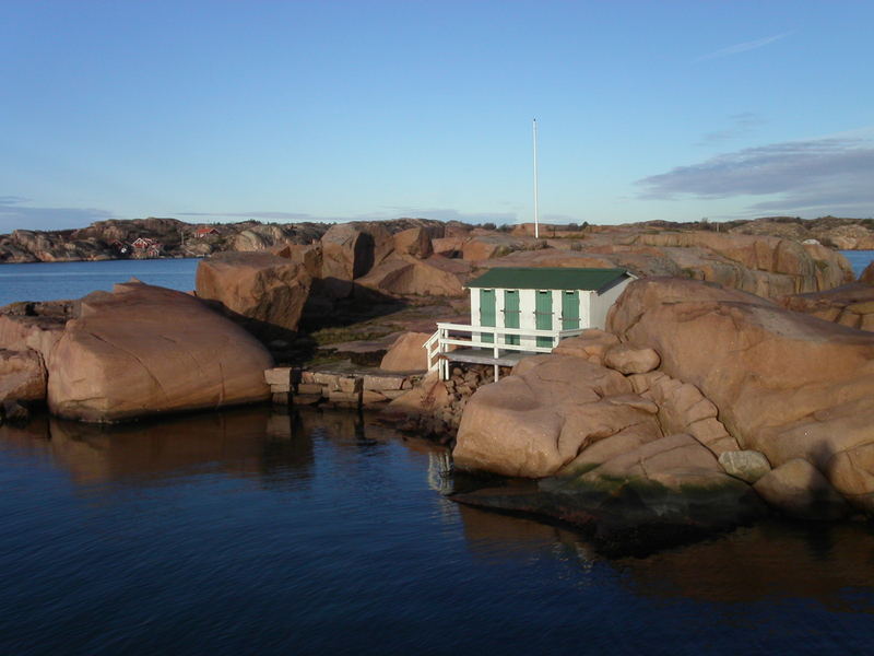 Umkleidekabine in Bovallstrand (Schweden)