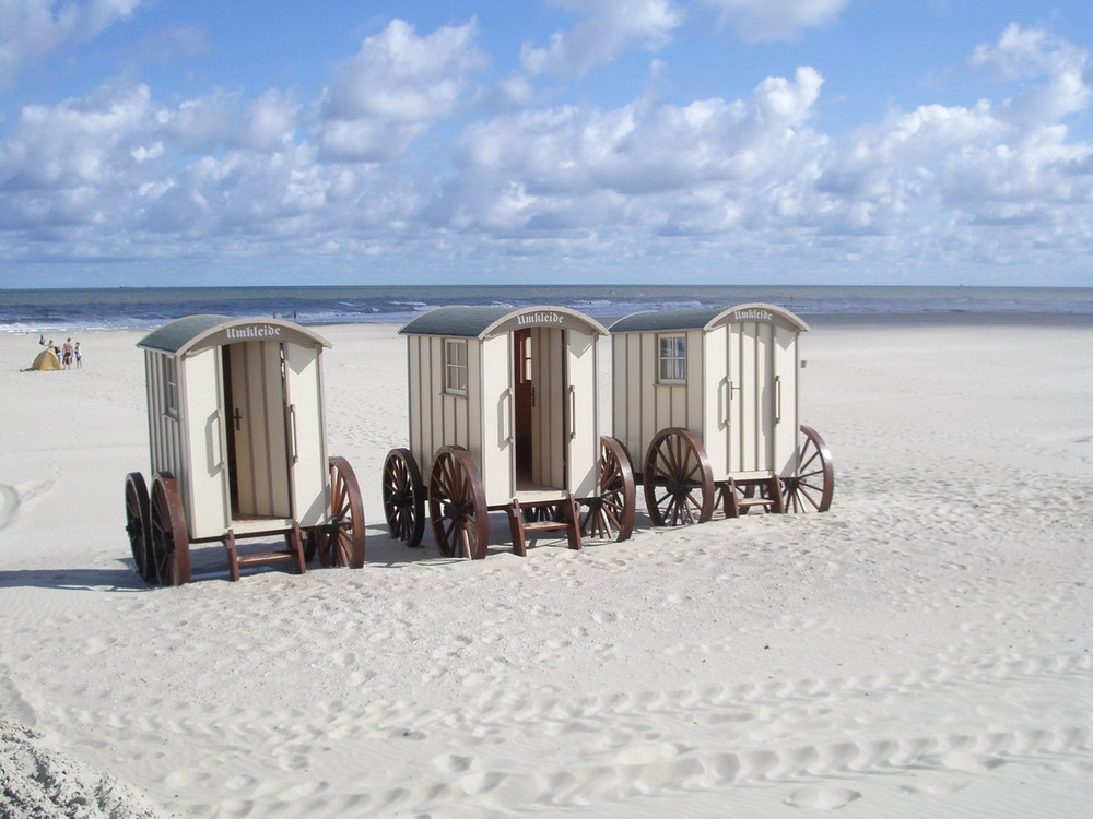 Umkleidemöglichkeiten auf Norderney.