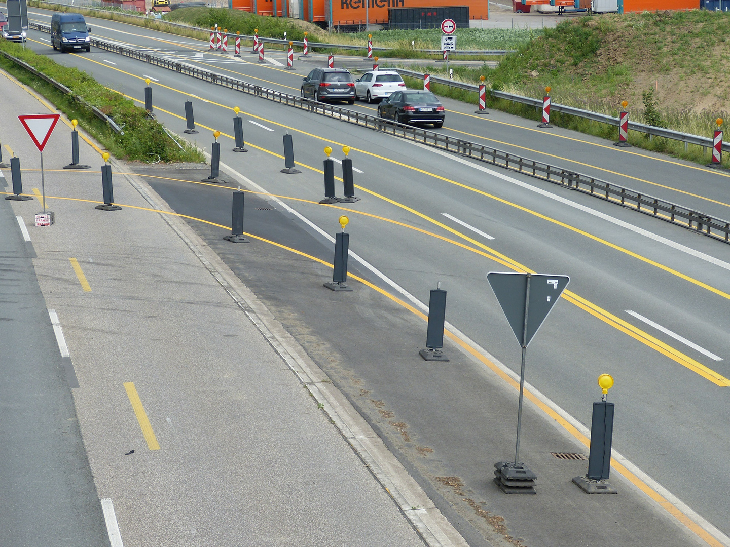 Umleitung der nördlichen A 30 Spur