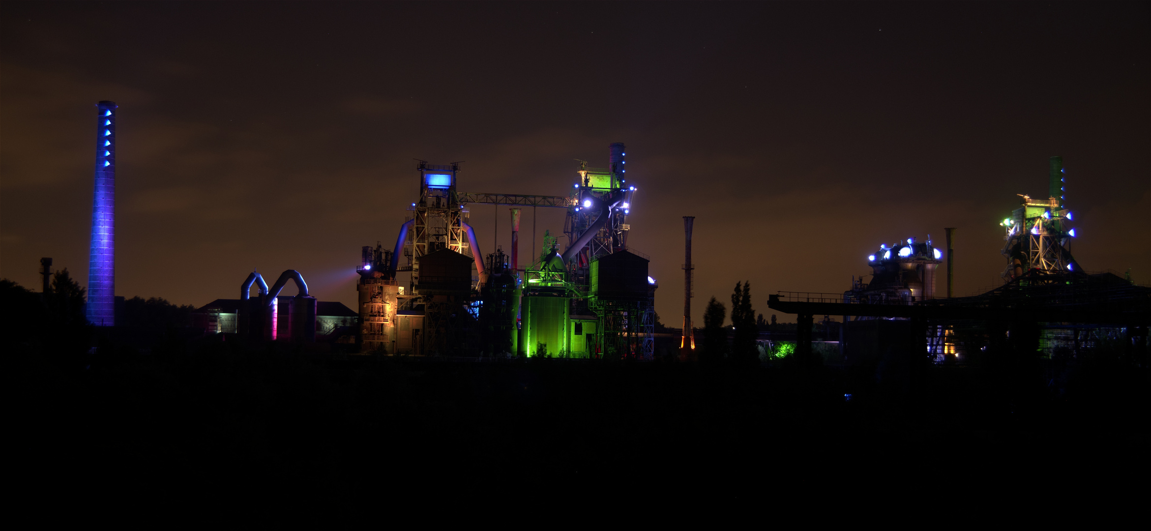 Umweltpark Duisburg Nord bei Nacht 1