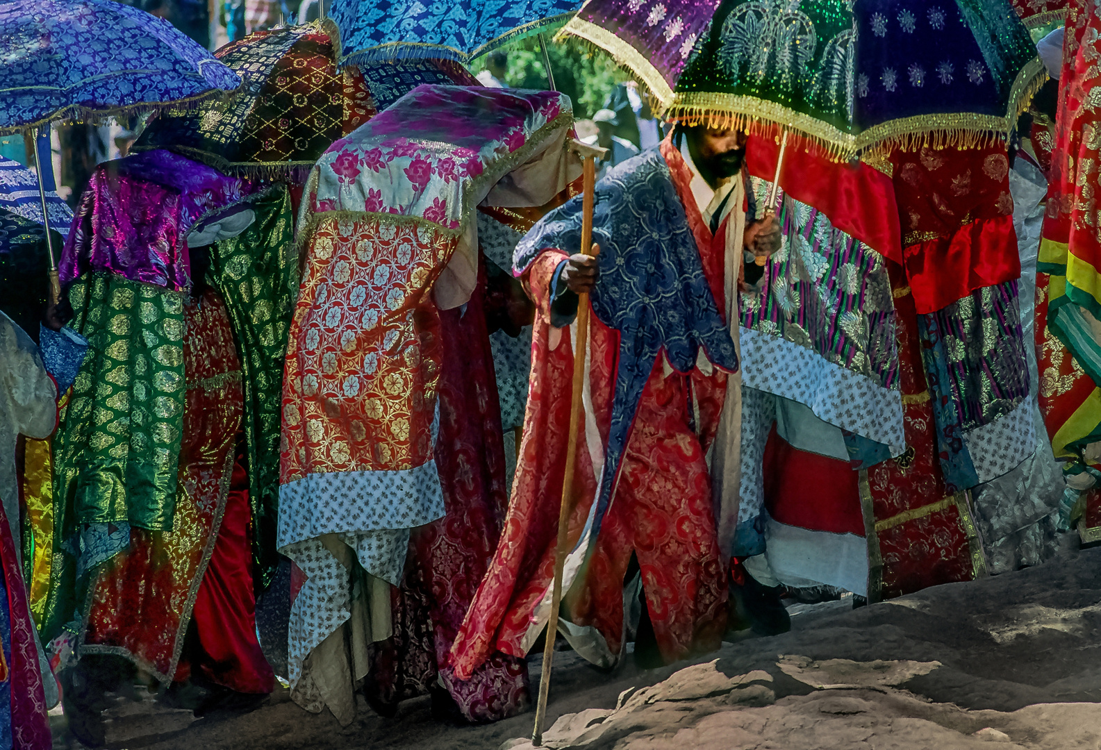 Umzug am Timkat-Fest in Lalibela