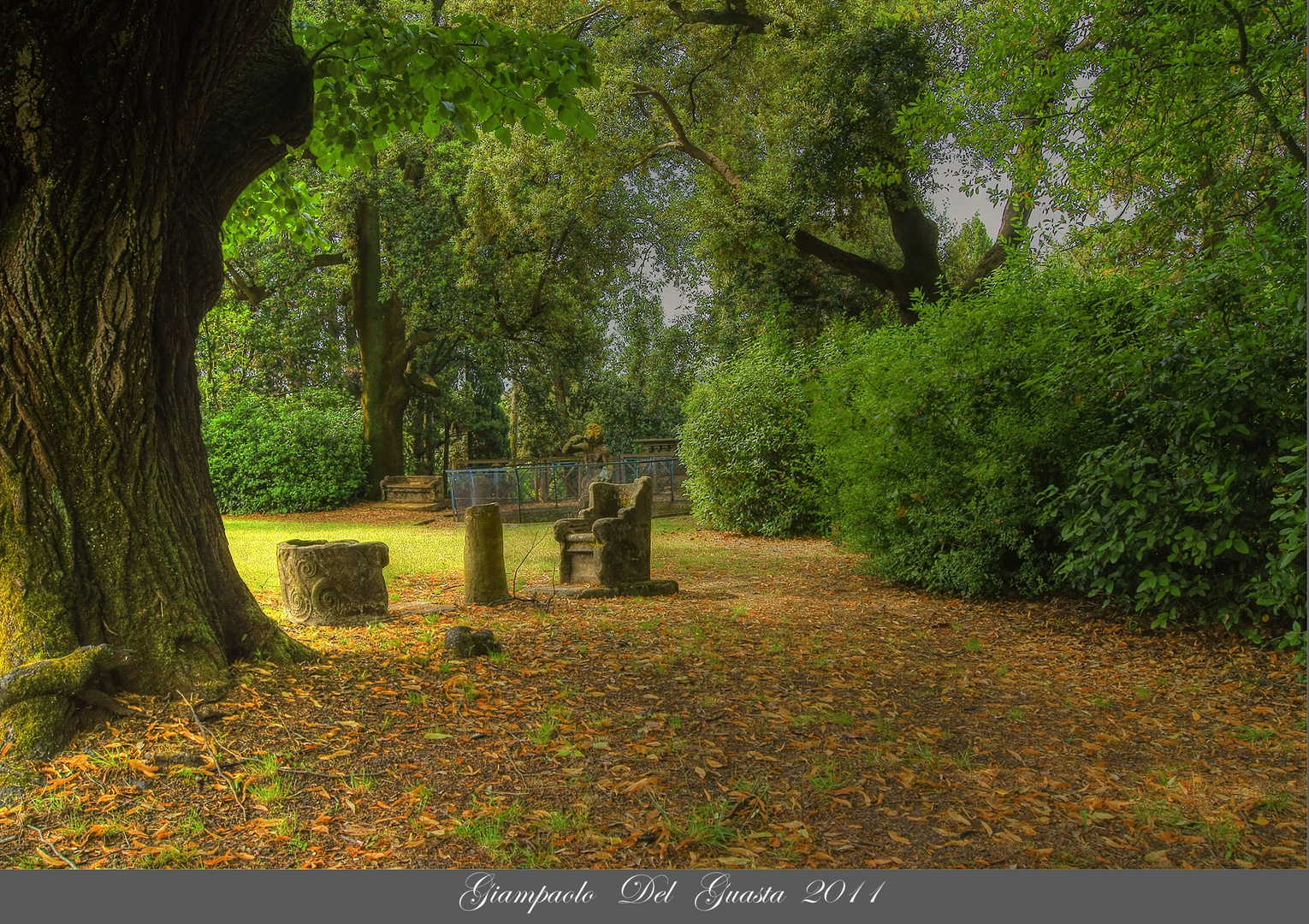 Un angolo del Parco di Villa Caruso-Lastra a Signa Prov. di Firenze