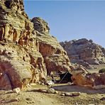 Un autre campement de nomades dans une vallée près de Petra 