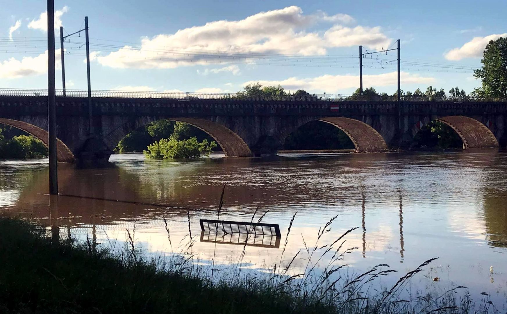 un banc coulé ! 