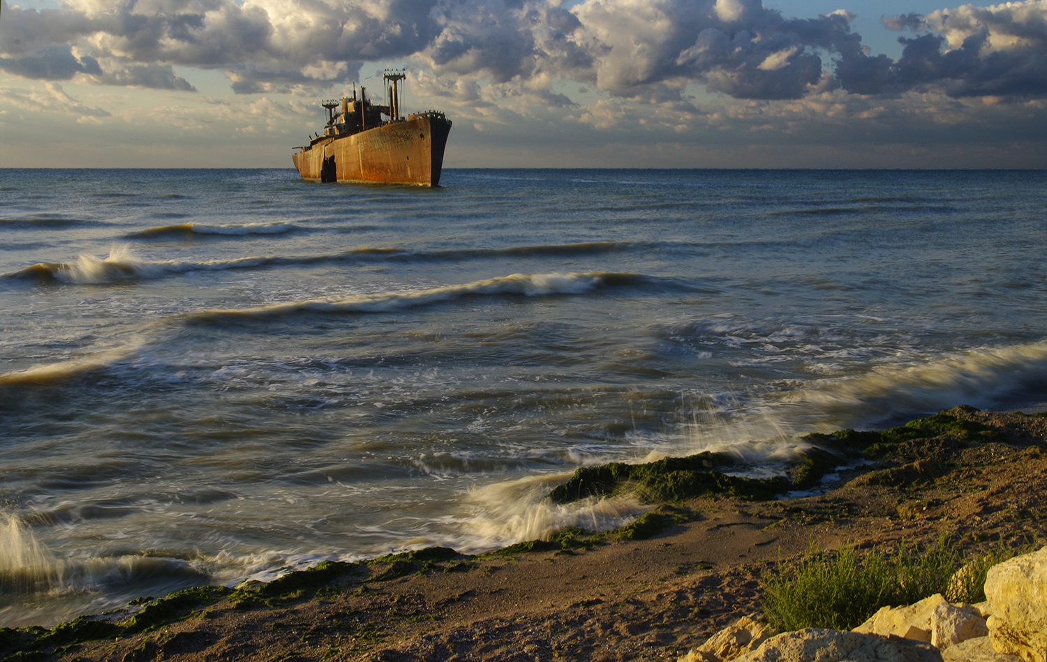 Un bateau échoué