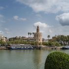 Un bras du Guadalquivir et la Tour d'Or à Séville