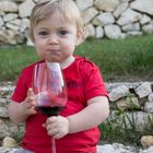 Un buon bicchiere di vino rosso.