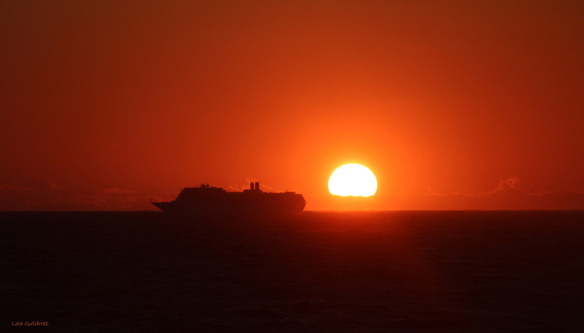 Un cálido atardecer